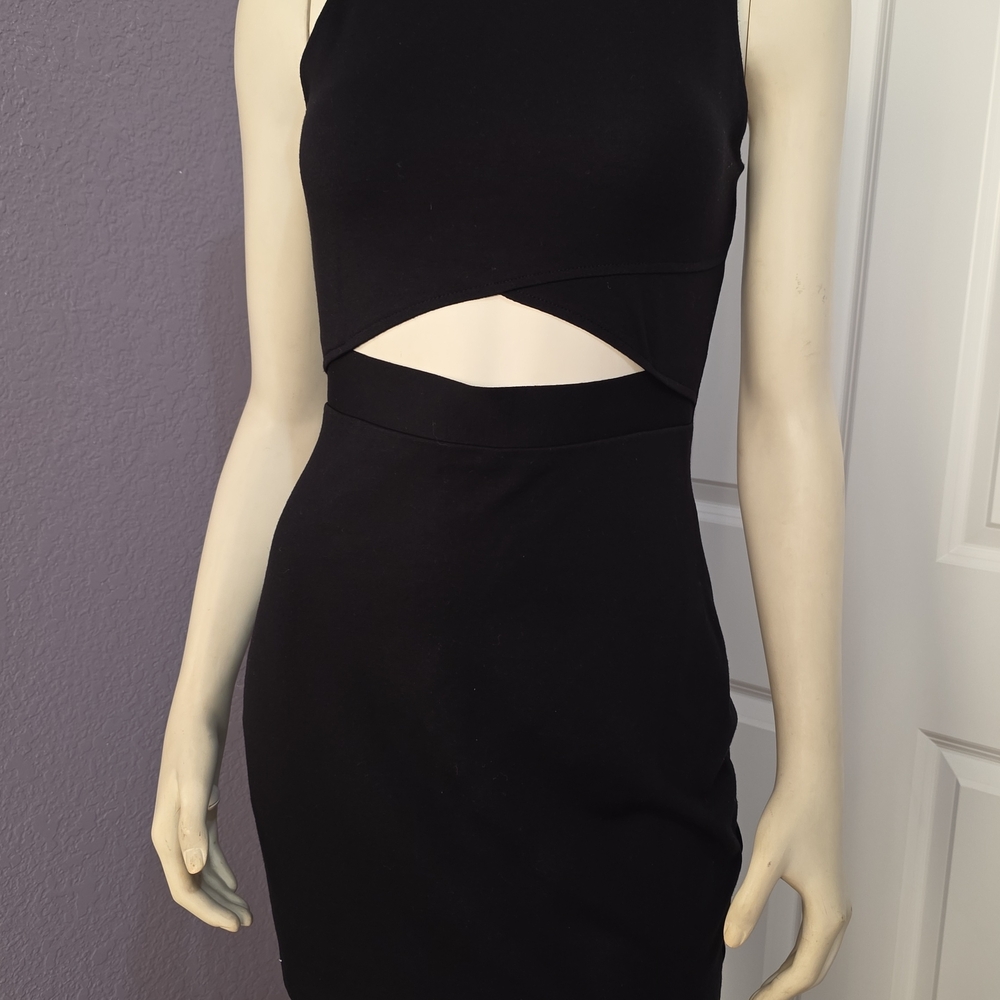 Express Black Cut-Out Mini Dress
